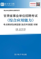 2020年甘肃省事业单位招聘考试《综合应用能力》考点精讲及典型题（含历年真题）详解