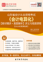 山东省会计从业资格考试《会计电算化》【教材精讲＋真题解析】讲义与视频课程【20小时高清视频】在线阅读