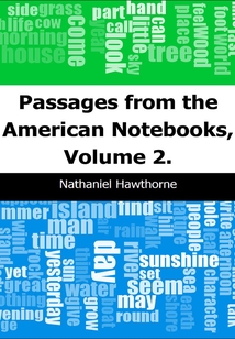Passages from the American Notebooks, Volume 2.