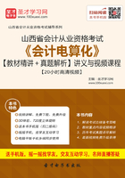 山西省会计从业资格考试《会计电算化》【教材精讲＋真题解析】讲义与视频课程【20小时高清视频】在线阅读