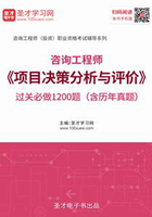 2020年咨询工程师（投资）《项目决策分析与评价》过关必做1200题（含历年真题）