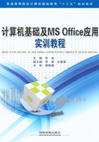 计算机基础及MS Office应用实训教程在线阅读