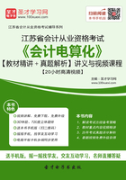 江苏省会计从业资格考试《会计电算化》【教材精讲＋真题解析】讲义与视频课程【20小时高清视频】