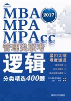 （2017）MBA、MPA、MPAcc管理类联考逻辑分类精选400题在线阅读