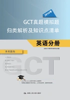 2014年GCT真题模拟题归类解析及知识点清单:英语分册在线阅读
