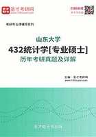 山东大学432统计学[专业硕士]历年考研真题及详解