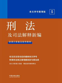 刑法及司法解釋新編：條文序號整理版5