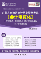 内蒙古自治区会计从业资格考试《会计电算化》【教材精讲＋真题解析】讲义与视频课程【20小时高清视频】在线阅读