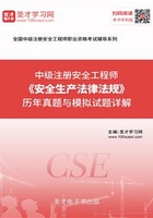 2019年中级注册安全工程师《安全生产法律法规》历年真题与模拟试题详解在线阅读