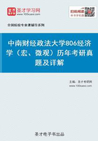 中南财经政法大学806经济学（宏、微观）历年考研真题及详解