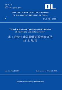 DL/T5251-2010水工混凝土建筑物缺陷監(jiān)測(cè)和評(píng)估技術(shù)規(guī)程(英文版)