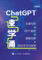 ChatGPT速学通：文案写作+PPT制作+数据分析+知识学习与变现