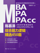 陈慕泽2020年管理类联考（MBA/MPA/MPAcc等）综合能力逻辑精选450题在线阅读