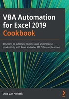 VBA Automation for Excel 2019 Cookbook在线阅读