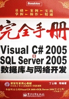 Visual C# 2005+SQL Server 2005数据库与网络开发