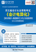 河北省会计从业资格考试《会计电算化》【教材精讲＋真题解析】讲义与视频课程【20小时高清视频】在线阅读