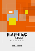机械行业英语:职场英语在线阅读