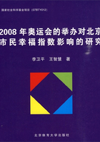 2008年奥运会的举办对北京市民幸福指数影响的研究