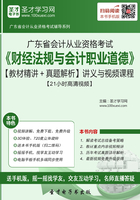 广东省会计从业资格考试《财经法规与会计职业道德》【教材精讲＋真题解析】讲义与视频课程【21小时高清视频】在线阅读