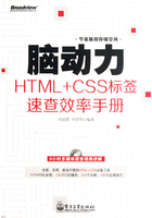 脑动力：HTML+CSS标签速查效率手册在线阅读