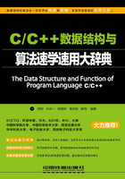 C/C++数据结构与算法速学速用大辞典在线阅读