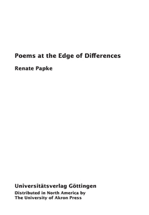 Poems at the Edge of Differences