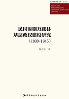 民国时期万载县基层政权建设研究：1930～1945在线阅读