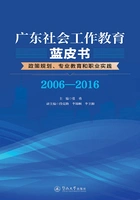 广东社会工作教育蓝皮书:政策规划、专业教育和职业实践(2006—2016)在线阅读