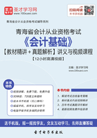 青海省会计从业资格考试《会计基础》【教材精讲＋真题解析】讲义与视频课程【12小时高清视频】