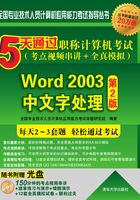 5天通过职称计算机考试（考点视频串讲＋全真模拟）：Word 2003中文字处理（第2版） (全国专业技术人员计算机应用能力考试指导丛书)