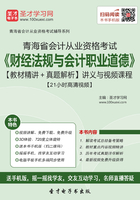 青海省会计从业资格考试《财经法规与会计职业道德》【教材精讲＋真题解析】讲义与视频课程【21小时高清视频】