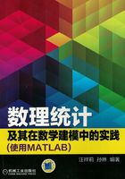 数理统计及其在数学建模中的实践（使用MATLAB）